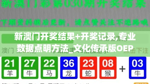 新澳門開獎(jiǎng)結(jié)果+開獎(jiǎng)記錄,專業(yè)數(shù)據(jù)點(diǎn)明方法_文化傳承版OEP2.53