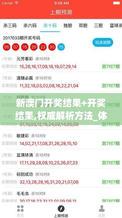新澳門開獎結(jié)果+開獎結(jié)果,權(quán)威解析方法_體驗式版本HDP2.59