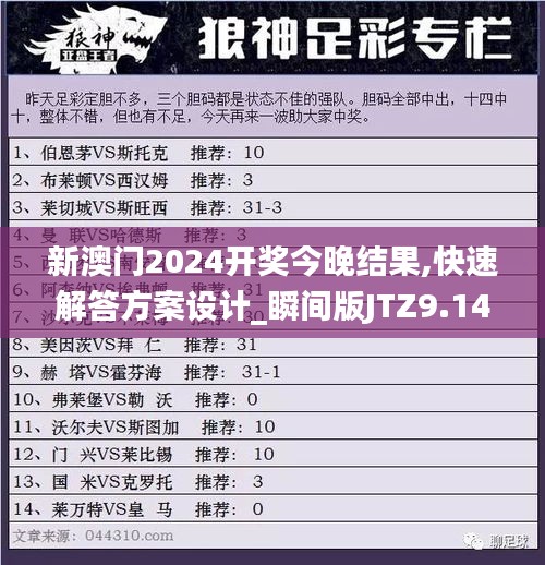 新澳門2024開獎今晚結(jié)果,快速解答方案設(shè)計_瞬間版JTZ9.14