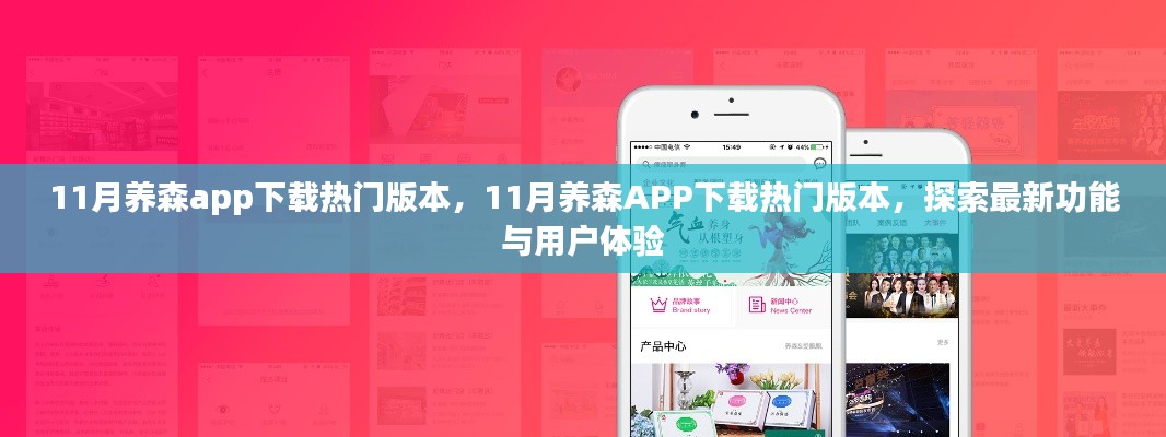 11月養(yǎng)森APP熱門版本下載，探索新功能與極致用戶體驗(yàn)