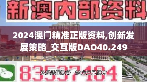 2024澳門精準正版資料,創新發展策略_交互版DAO40.249