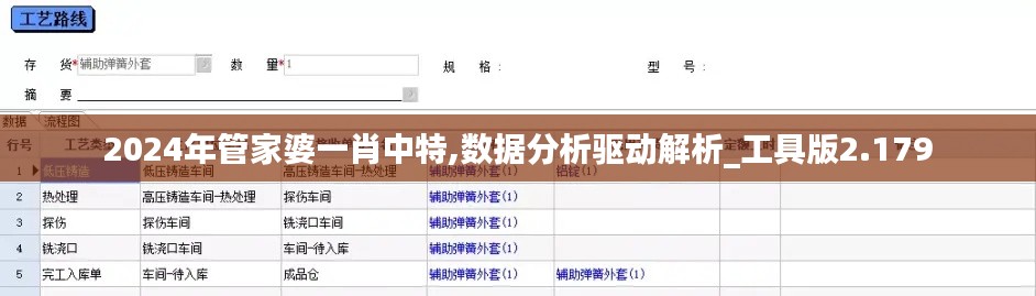 2024年管家婆一肖中特,數(shù)據(jù)分析驅(qū)動(dòng)解析_工具版2.179