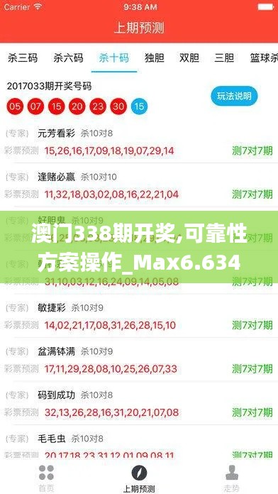 澳門338期開獎,可靠性方案操作_Max6.634
