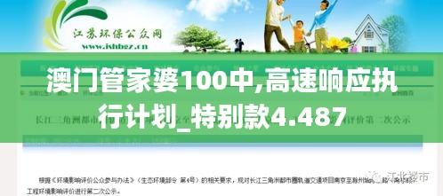 澳門管家婆100中,高速響應執行計劃_特別款4.487