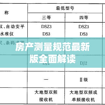 房產(chǎn)測量規(guī)范最新版全面解讀