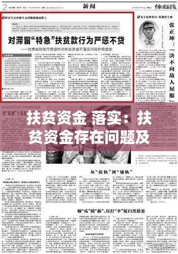 扶貧資金 落實：扶貧資金存在問題及整改措施 