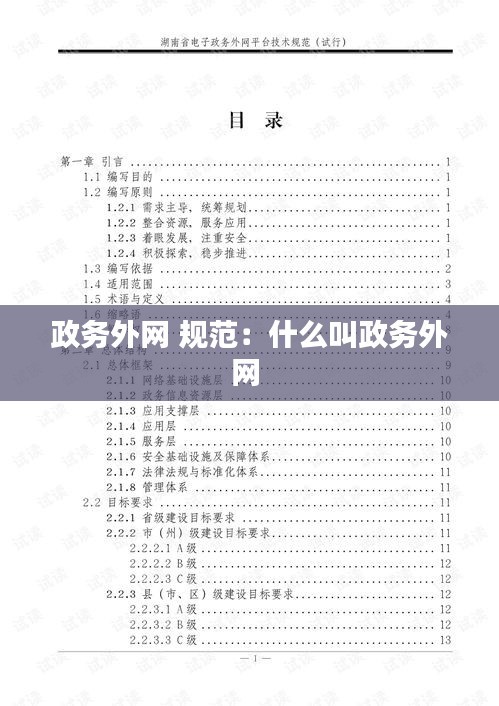 政務(wù)外網(wǎng) 規(guī)范：什么叫政務(wù)外網(wǎng) 