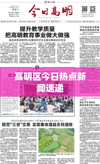 高明區(qū)今日熱點(diǎn)新聞速遞