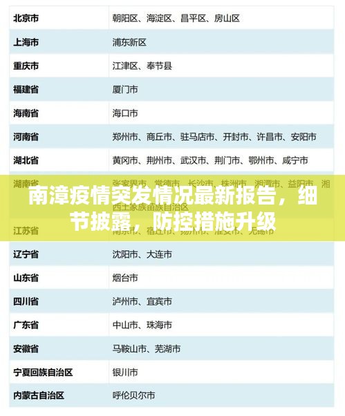 南漳疫情突發情況最新報告，細節披露，防控措施升級