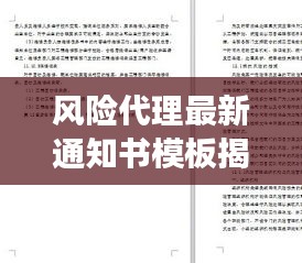 風(fēng)險(xiǎn)代理最新通知書模板揭秘，高效、規(guī)范、必備文檔標(biāo)題
