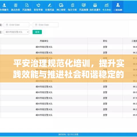 平安治理規范化培訓，提升實踐效能與推進社會和諧穩定的重要性