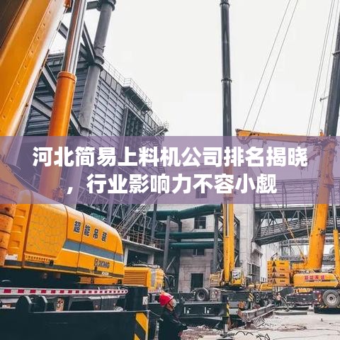 河北簡易上料機公司排名揭曉，行業影響力不容小覷