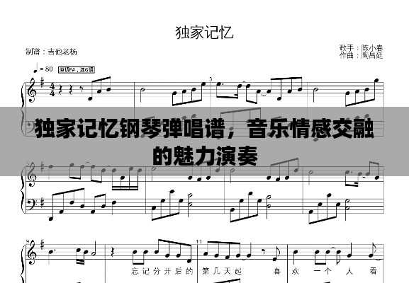 獨家記憶鋼琴彈唱譜，音樂情感交融的魅力演奏