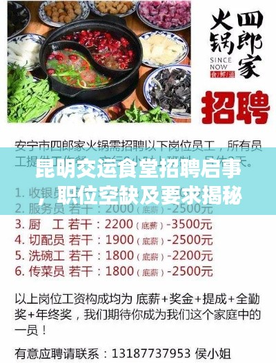 昆明交運食堂招聘啟事，職位空缺及要求揭秘